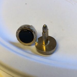 Vintage Hokok black stone and gold cuff links